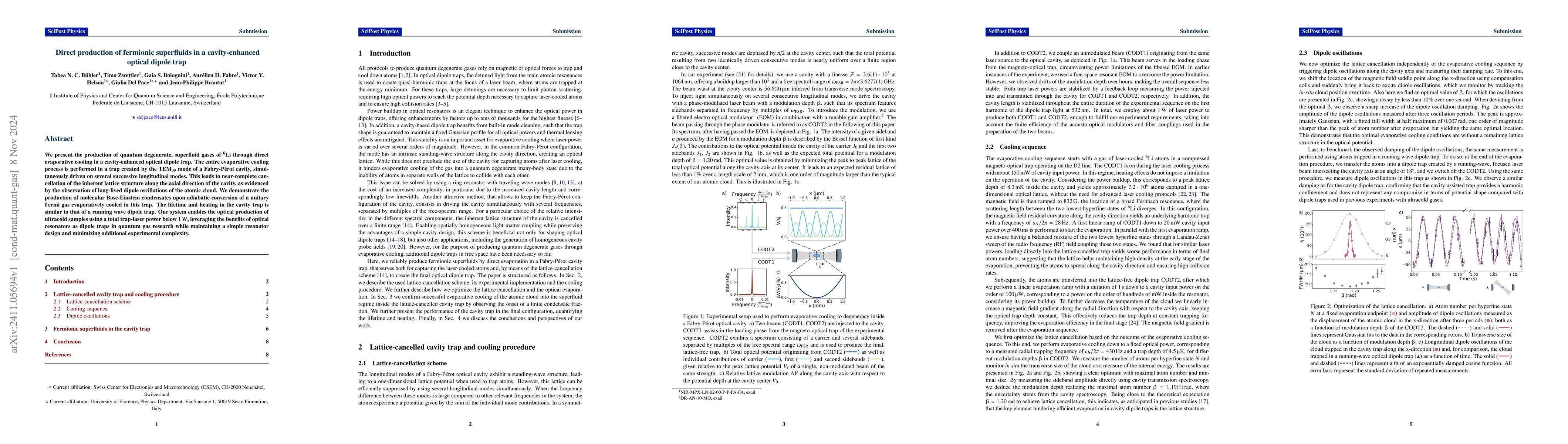 Thumbnail for Direct production of fermionic superfluids in a cavity-enhanced optical
  dipole trap