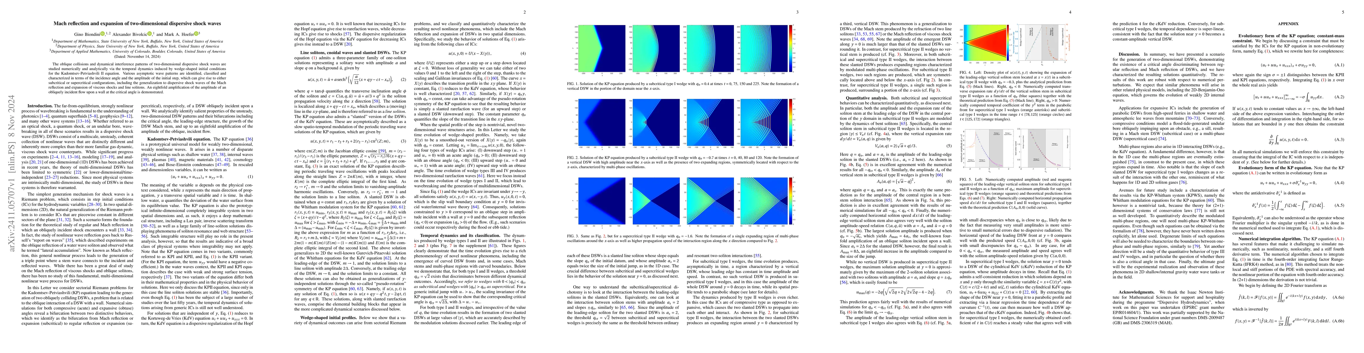 Thumbnail for Mach reflection and expansion of two-dimensional dispersive shock waves