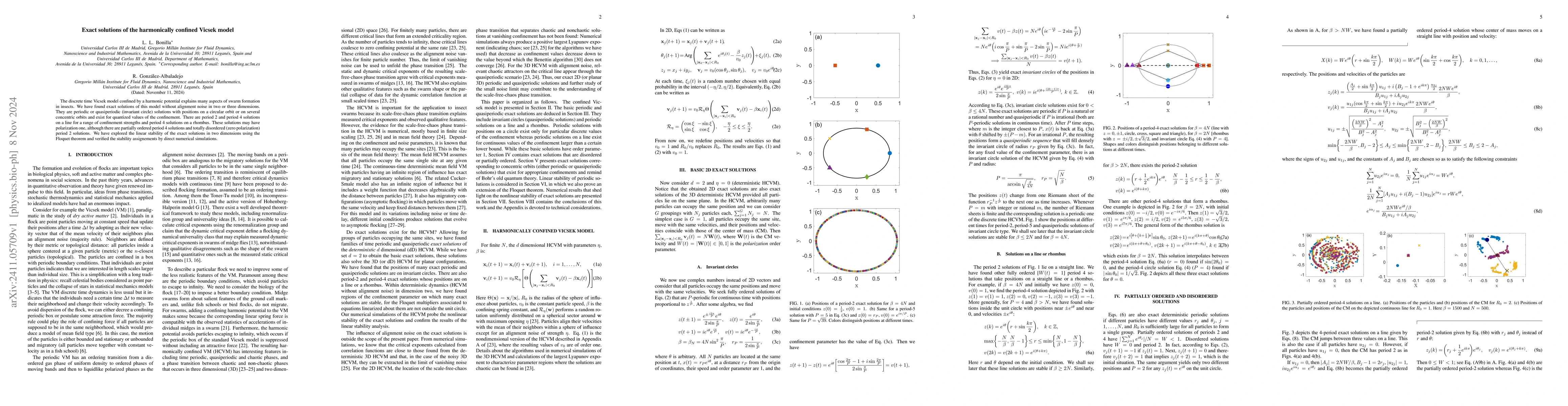 Thumbnail for Exact solutions of the harmonically confined Vicsek model