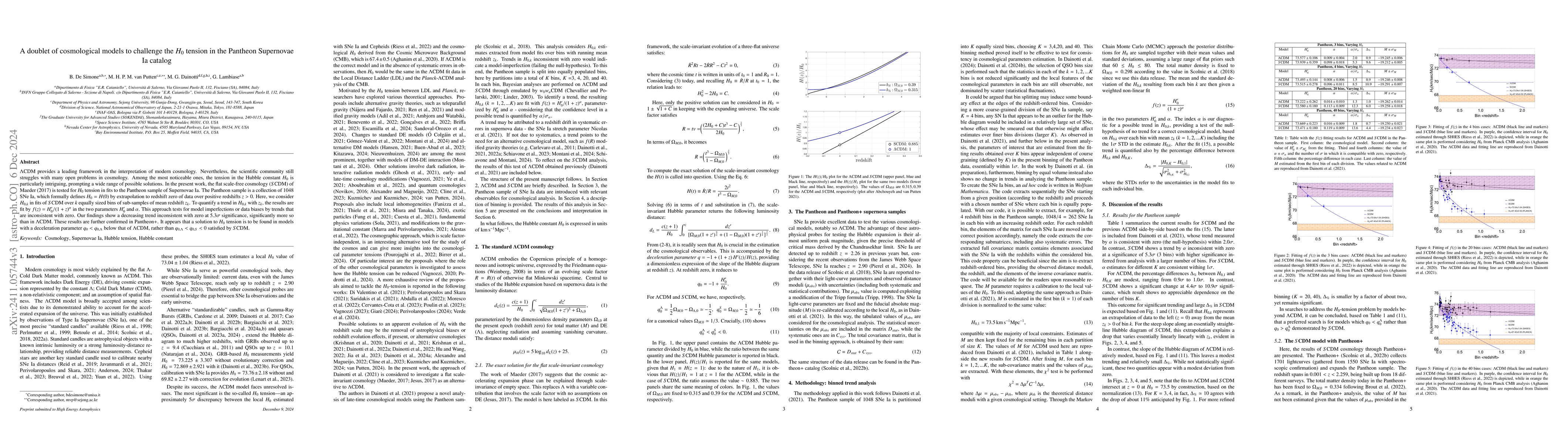Thumbnail for A doublet of cosmological models to challenge the H0 tension in the
  Pantheon Supernovae Ia catalog