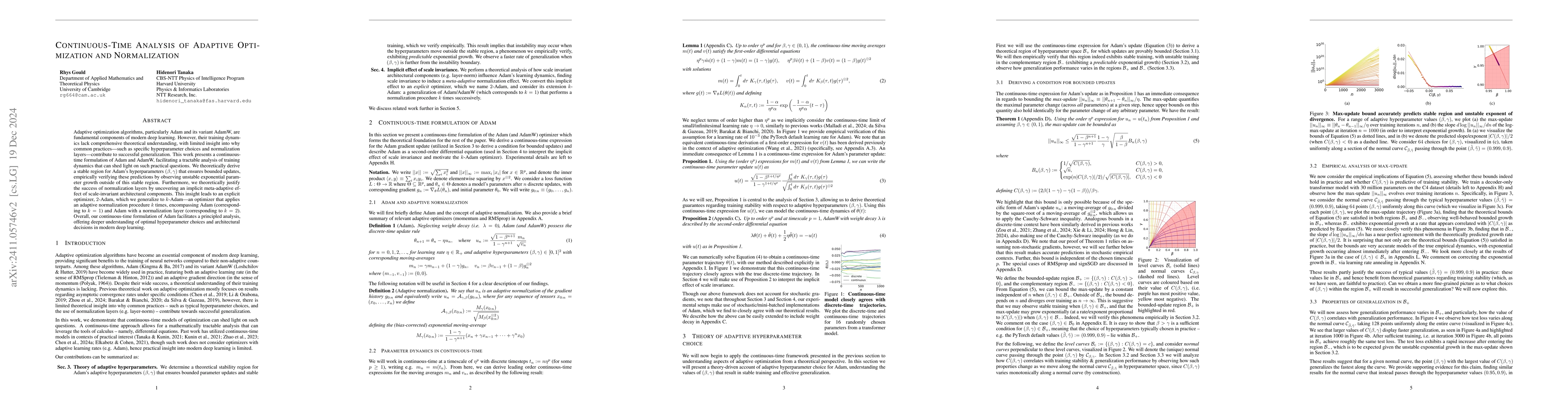 Thumbnail for Continuous-Time Analysis of Adaptive Optimization and Normalization