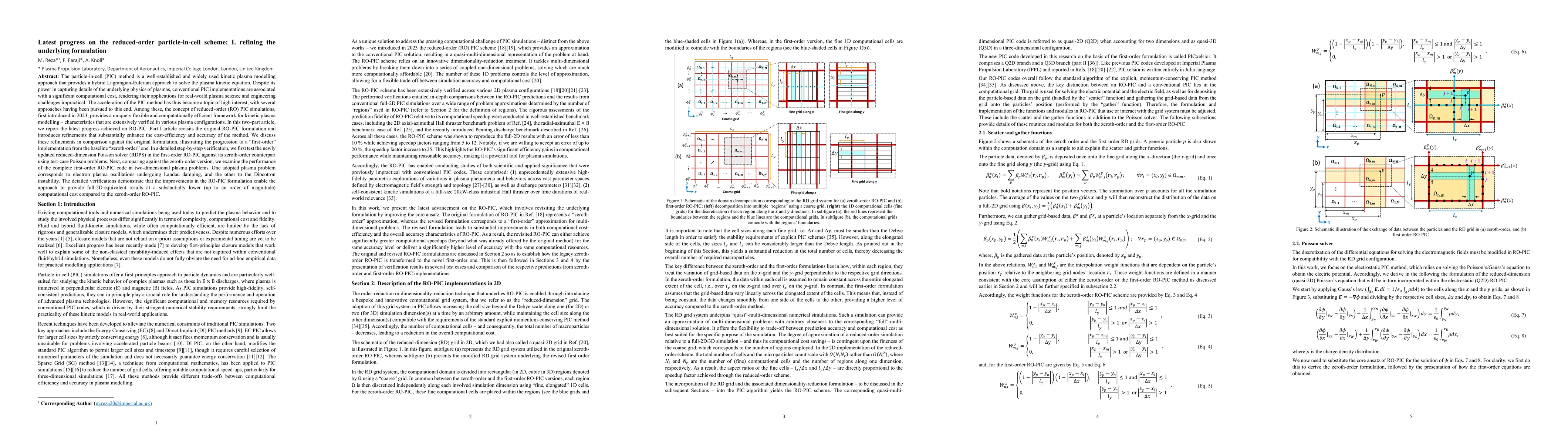 Thumbnail for Latest progress on the reduced-order particle-in-cell scheme: I.
  refining the underlying formulation