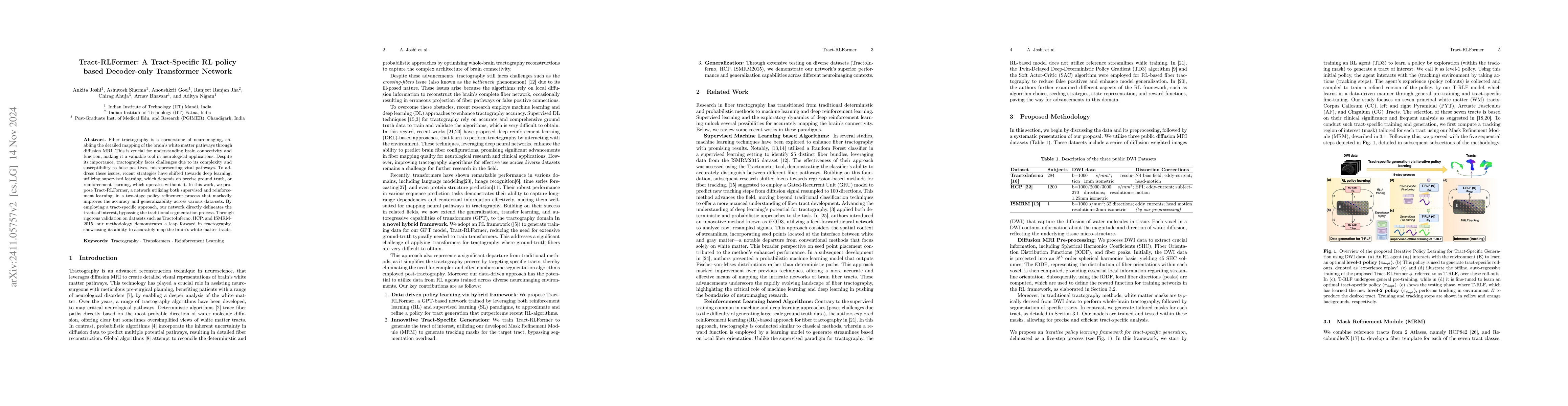 Thumbnail for Tract-RLFormer: A Tract-Specific RL policy based Decoder-only
  Transformer Network