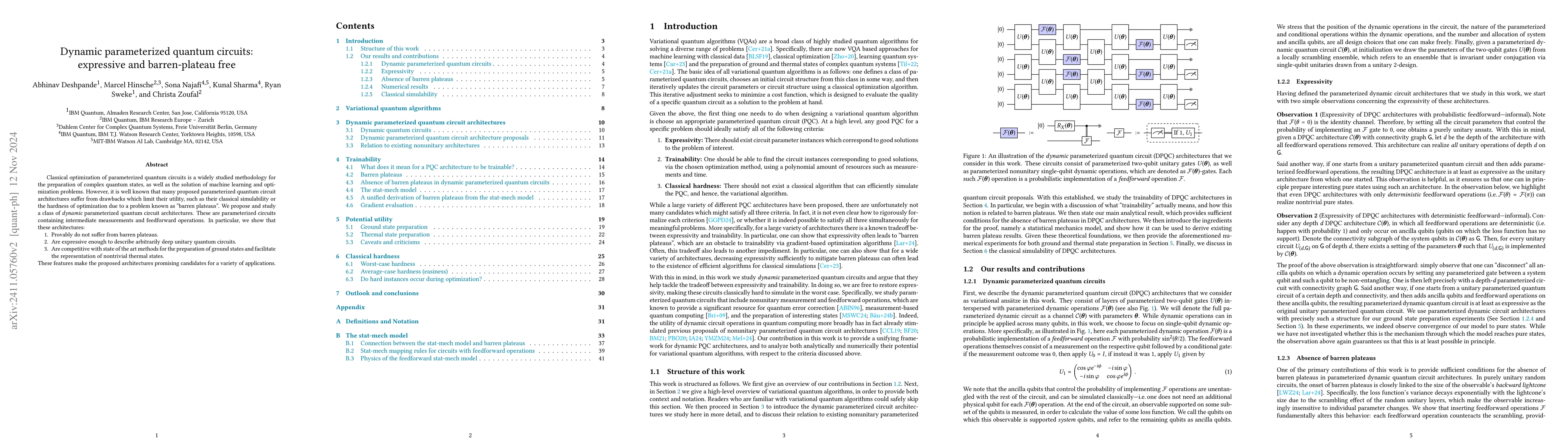 Thumbnail for Dynamic parameterized quantum circuits: expressive and barren-plateau
  free