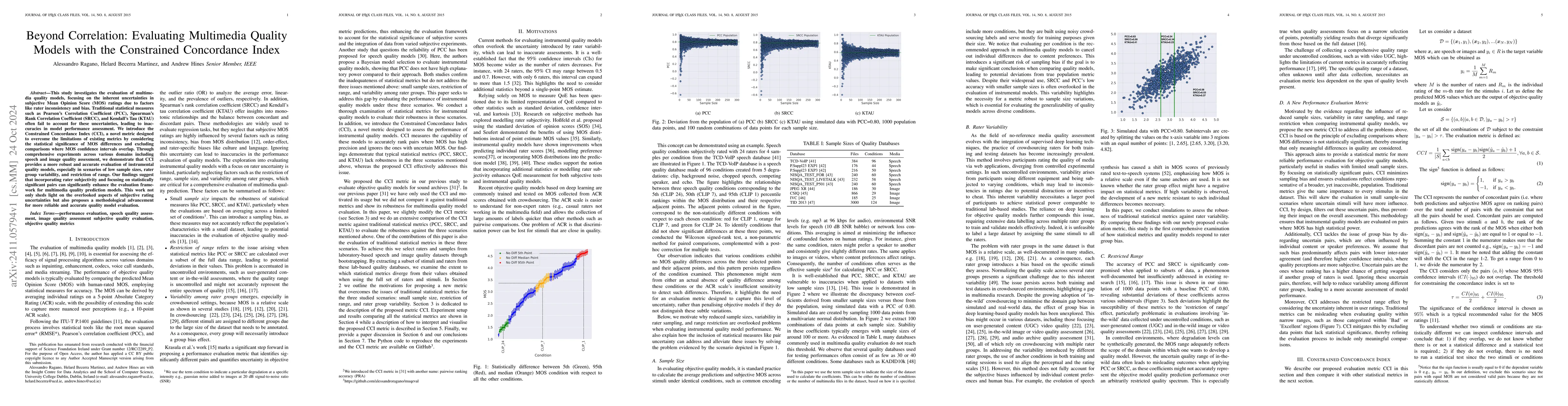 Thumbnail for Beyond Correlation: Evaluating Multimedia Quality Models with the
  Constrained Concordance Index