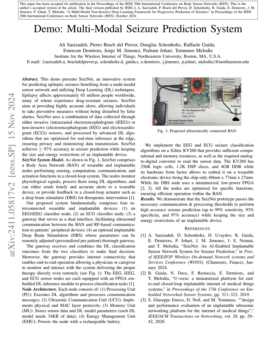 Thumbnail for Demo: Multi-Modal Seizure Prediction System