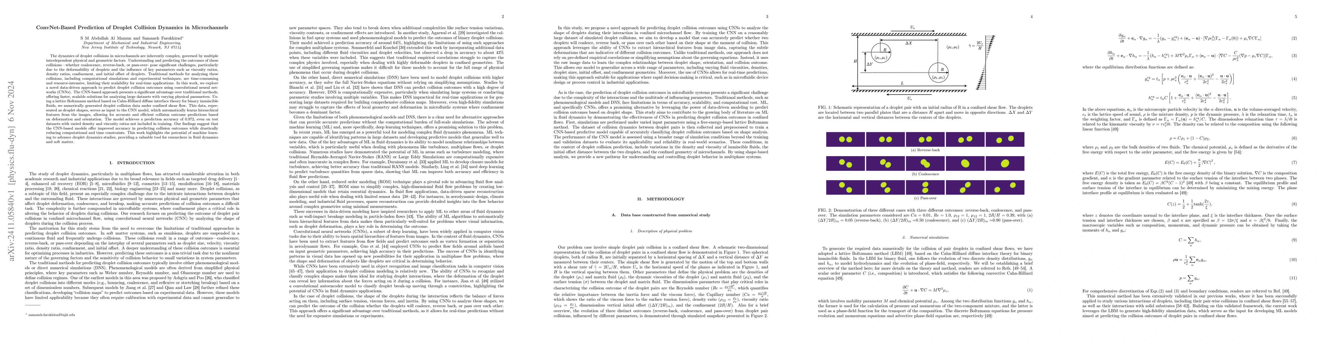 Thumbnail for ConvNet-Based Prediction of Droplet Collision Dynamics in Microchannels