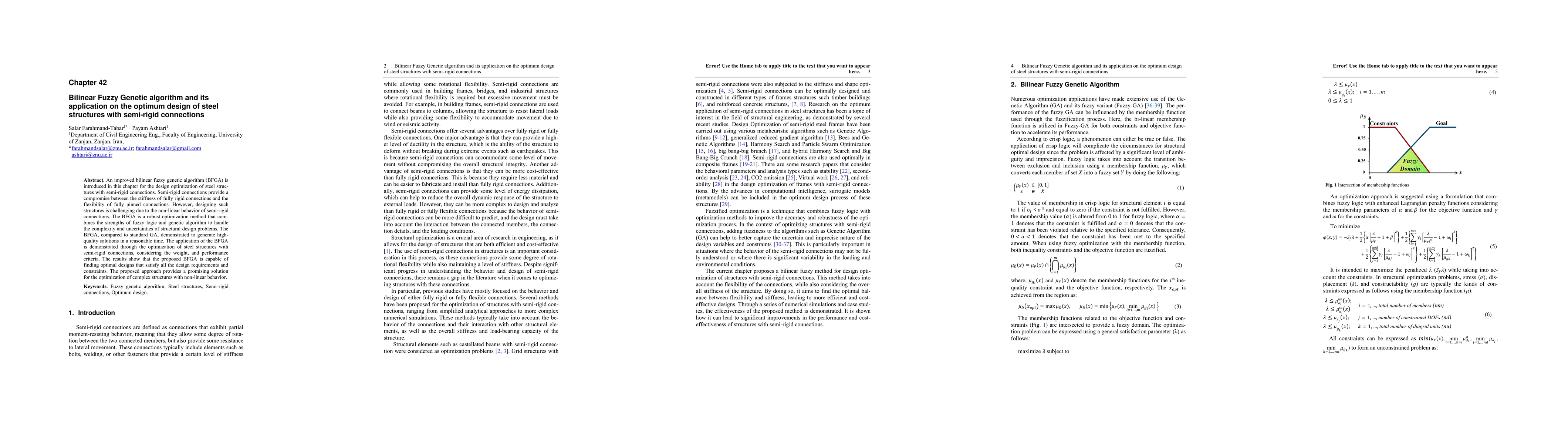 Thumbnail for Bilinear Fuzzy Genetic Algorithm and Its Application on the Optimum
  Design of Steel Structures with Semi-rigid Connections
