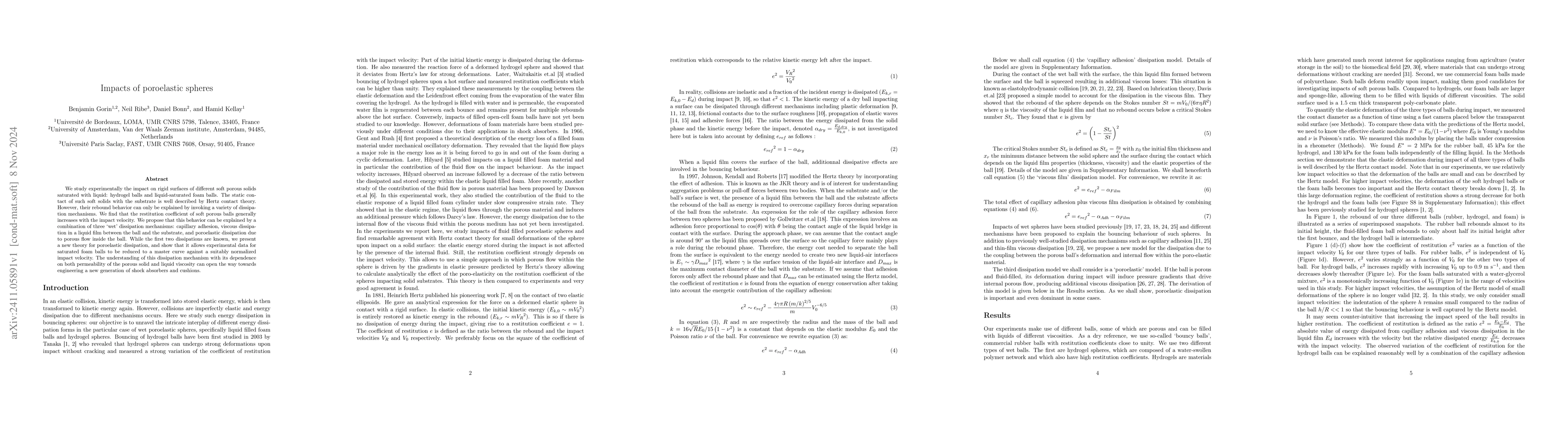 Thumbnail for Impacts of poroelastic spheres