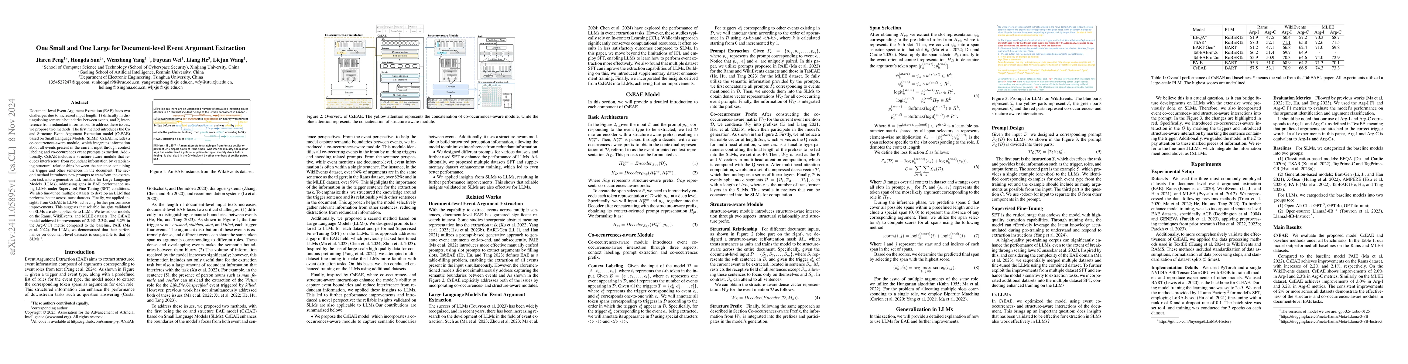Thumbnail for One Small and One Large for Document-level Event Argument Extraction