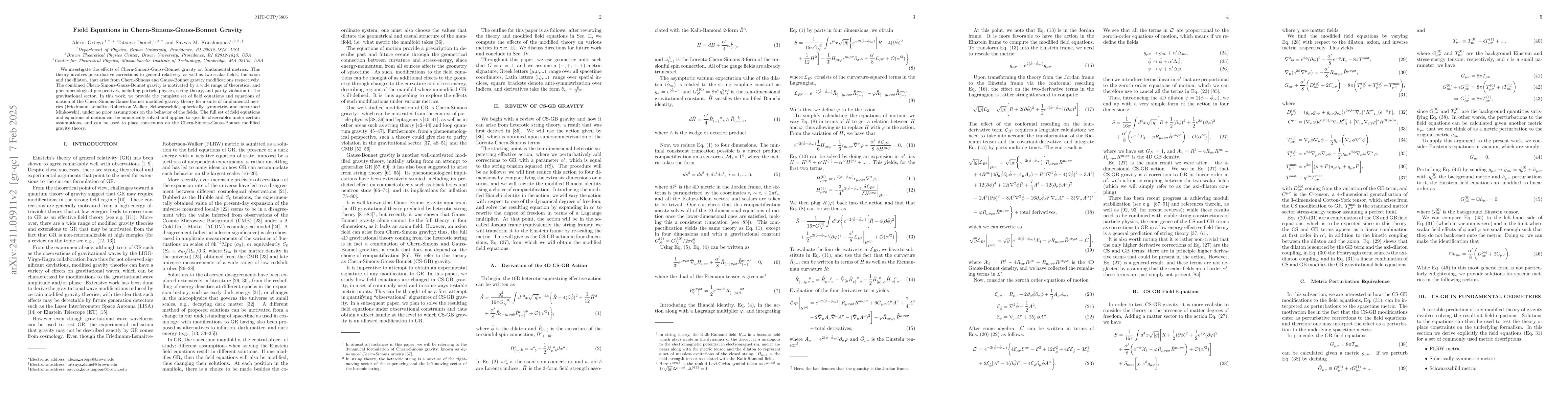 Thumbnail for Field Equations in Chern-Simons-Gauss-Bonnet Gravity