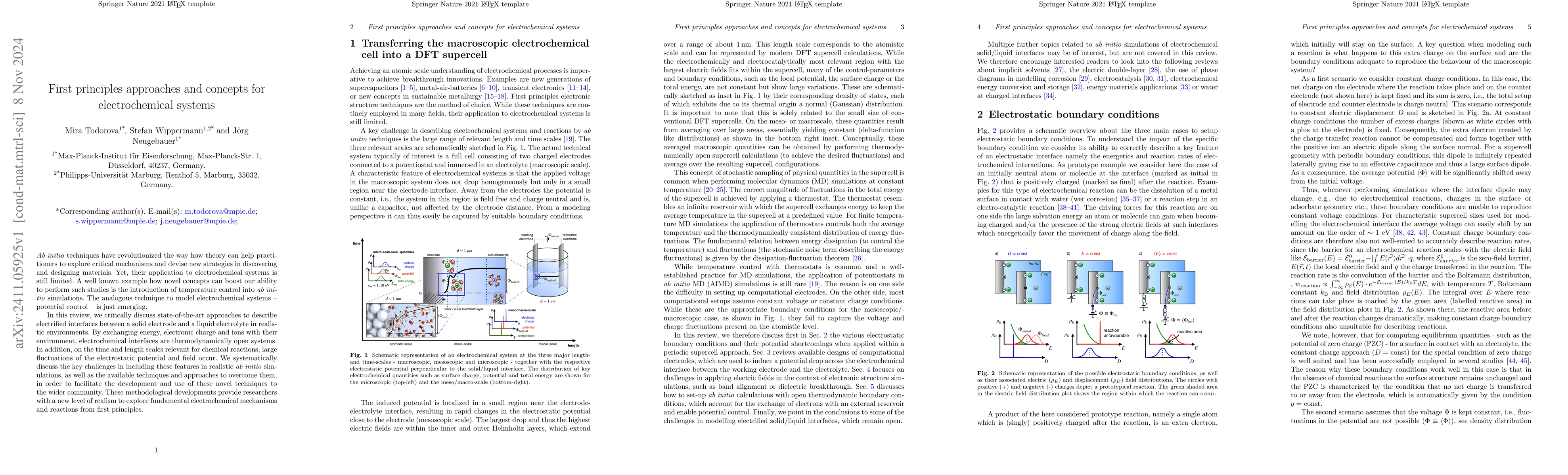 Thumbnail for First principles approaches and concepts for electrochemical systems