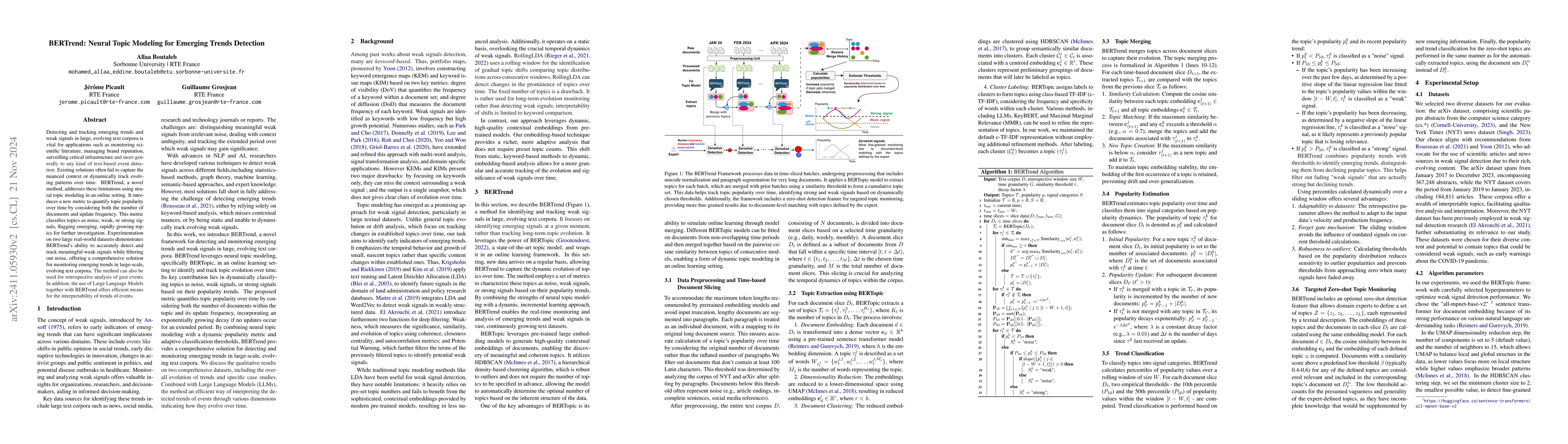 Thumbnail for BERTrend: Neural Topic Modeling for Emerging Trends Detection