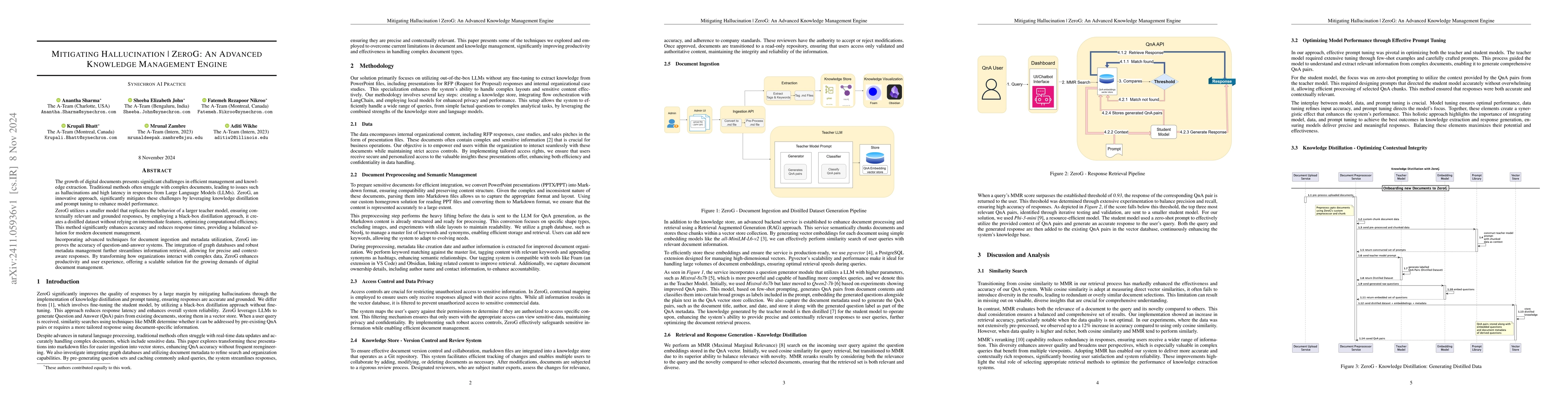 Thumbnail for Mitigating Hallucination with ZeroG: An Advanced Knowledge Management
  Engine