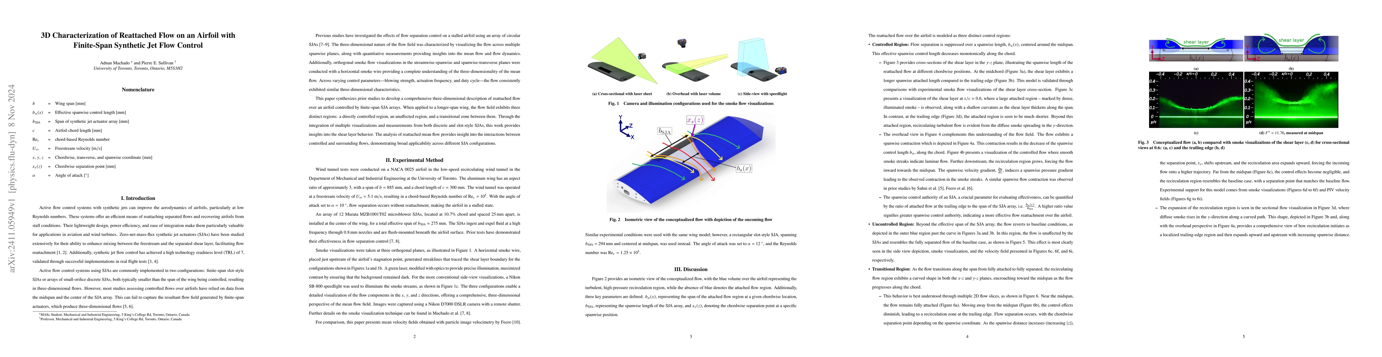 Thumbnail for 3D characterization of reattached flow on an airfoil with finite-span
  synthetic jet flow control