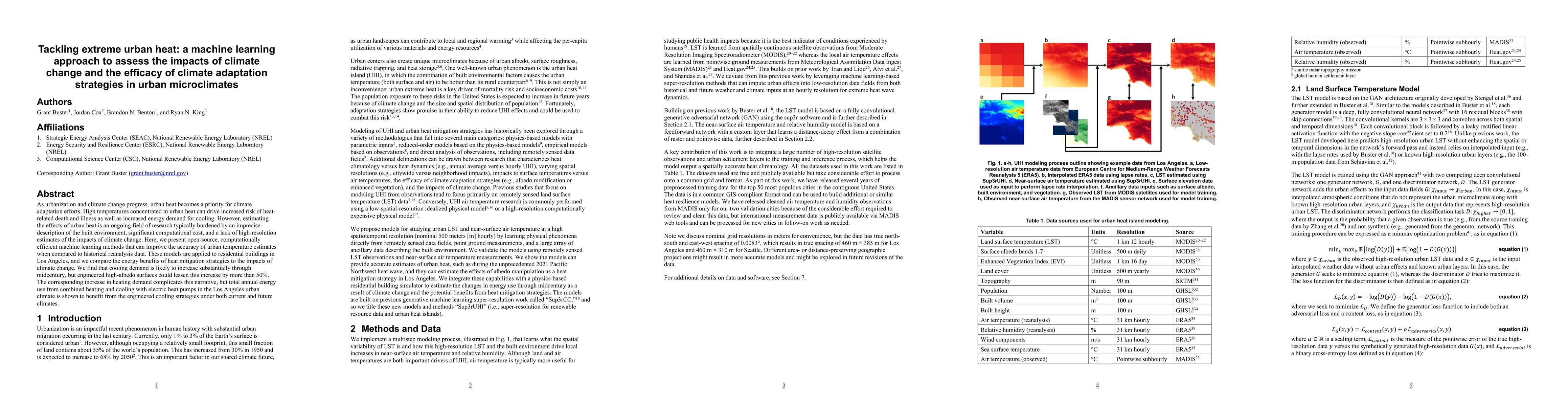 Thumbnail for Tackling extreme urban heat: a machine learning approach to assess the
  impacts of climate change and the efficacy of climate adaptation strategies
  in urban microclimates
