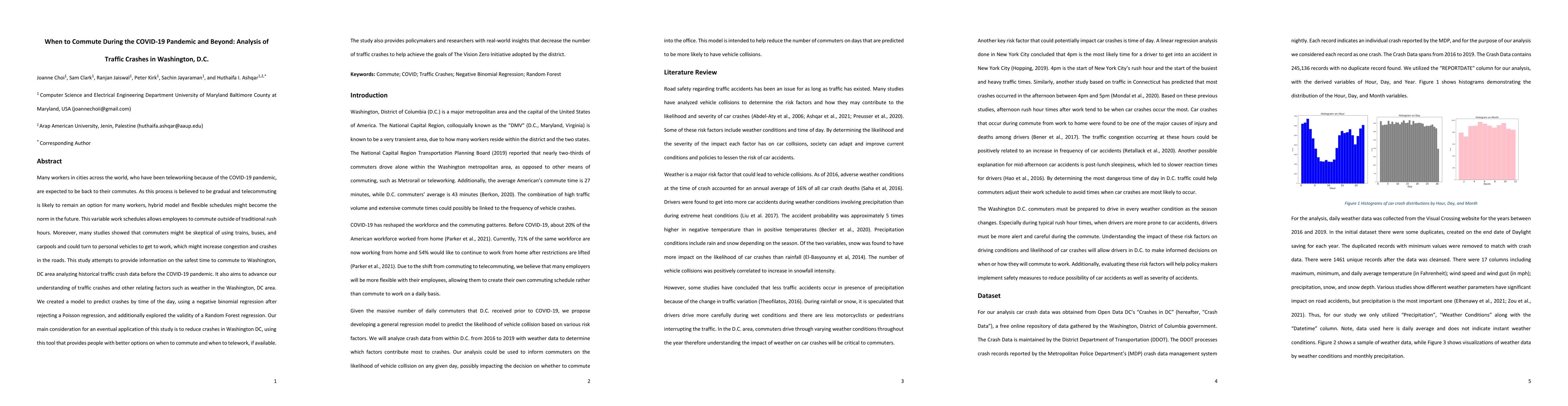 Thumbnail for When to Commute During the COVID-19 Pandemic and Beyond: Analysis of
  Traffic Crashes in Washington, D.C