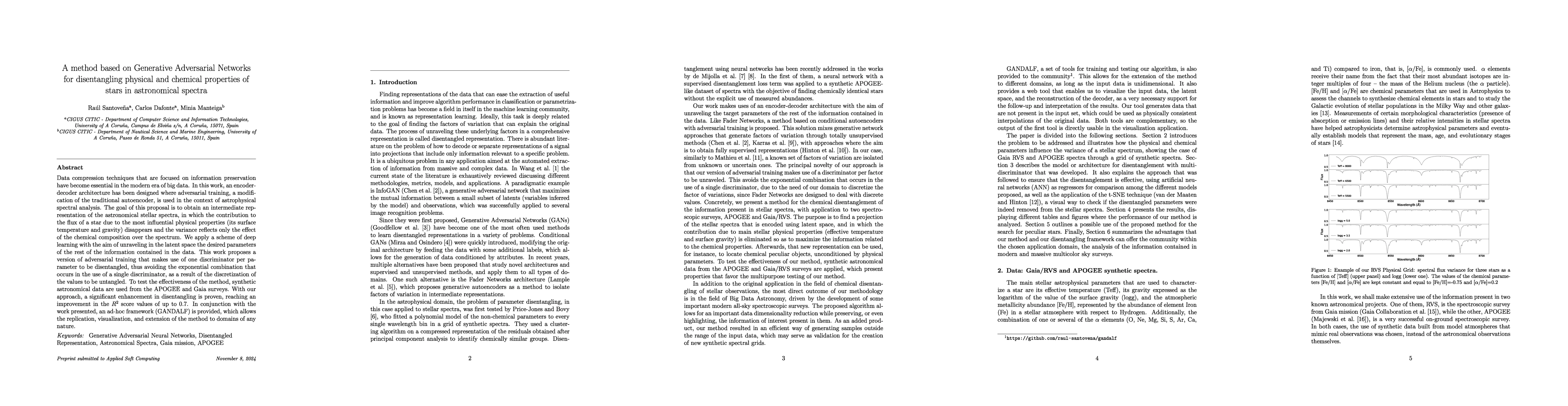 Thumbnail for A method based on Generative Adversarial Networks for disentangling
  physical and chemical properties of stars in astronomical spectra