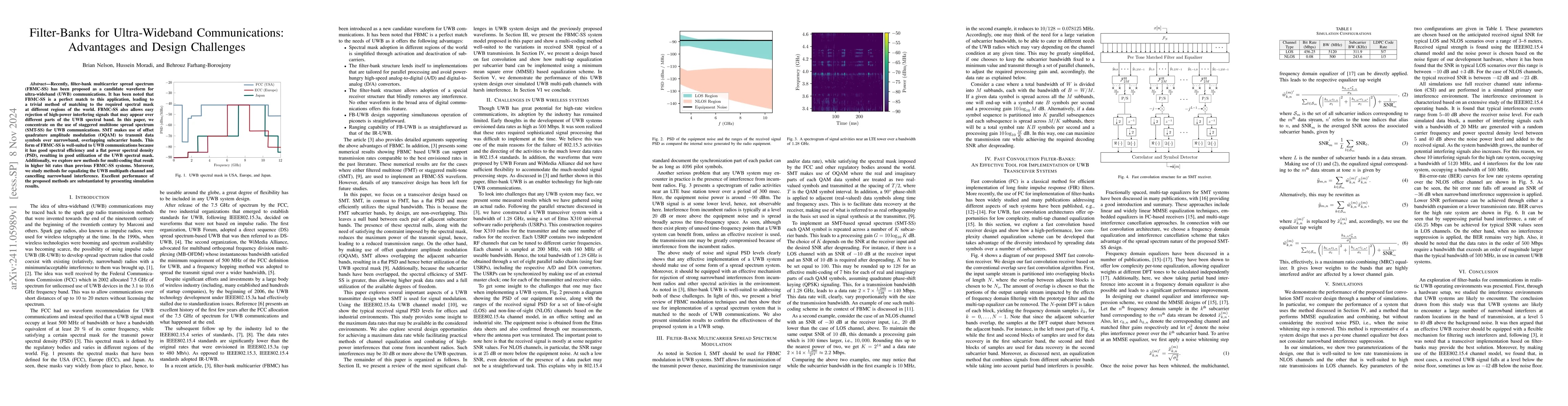 Thumbnail for Filter-Banks for Ultra-Wideband Communications: Advantages and Design
  Challenges