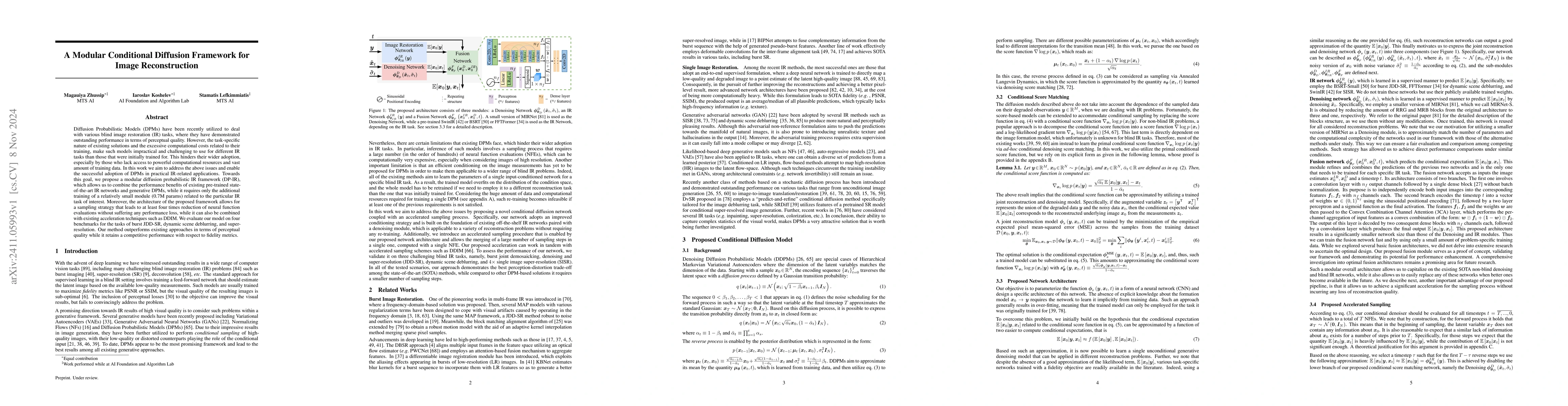 Thumbnail for A Modular Conditional Diffusion Framework for Image Reconstruction