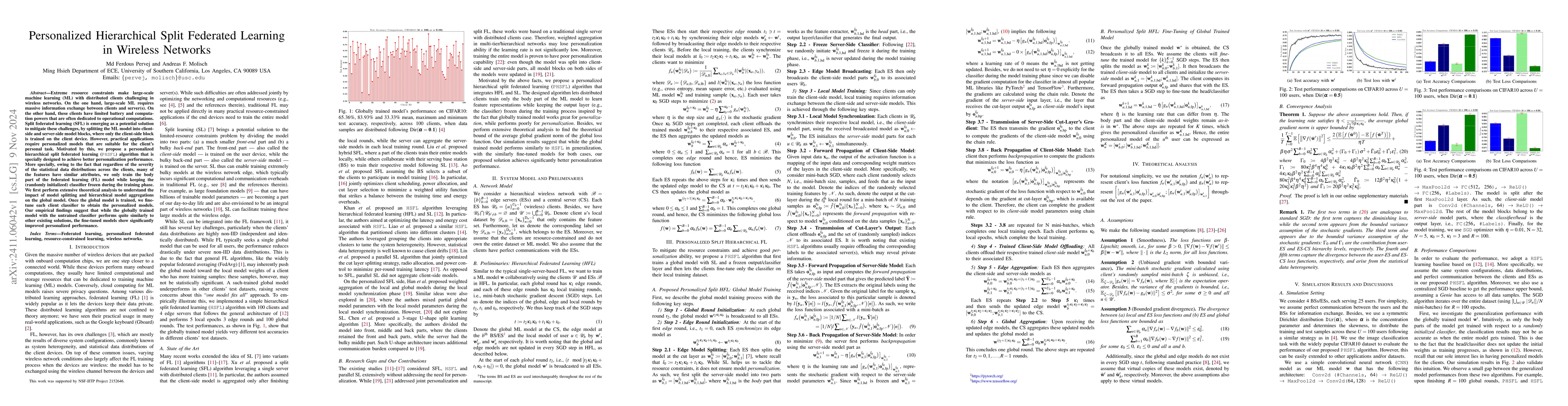 Thumbnail for Personalized Hierarchical Split Federated Learning in Wireless Networks