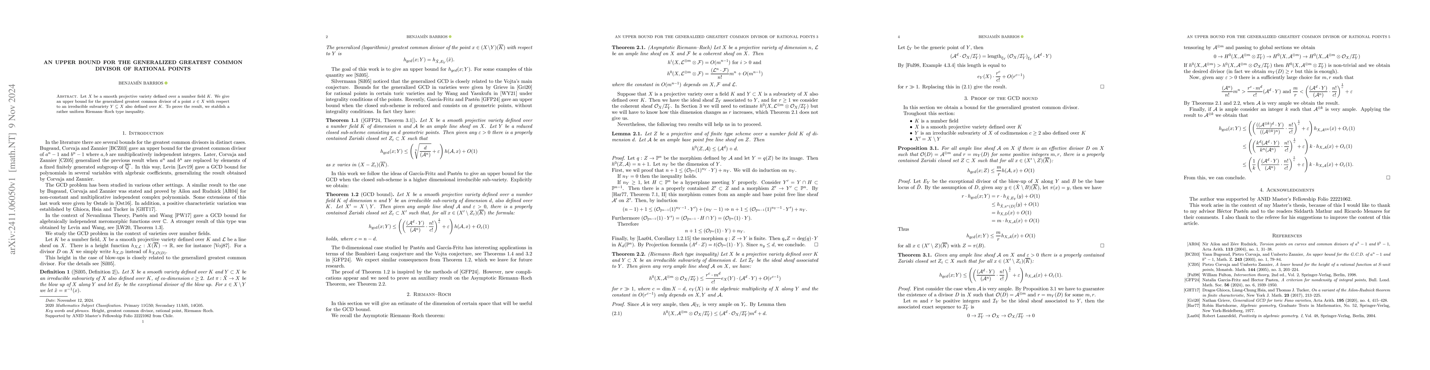 Thumbnail for An upper bound for the generalized greatest common divisor of rational
  points