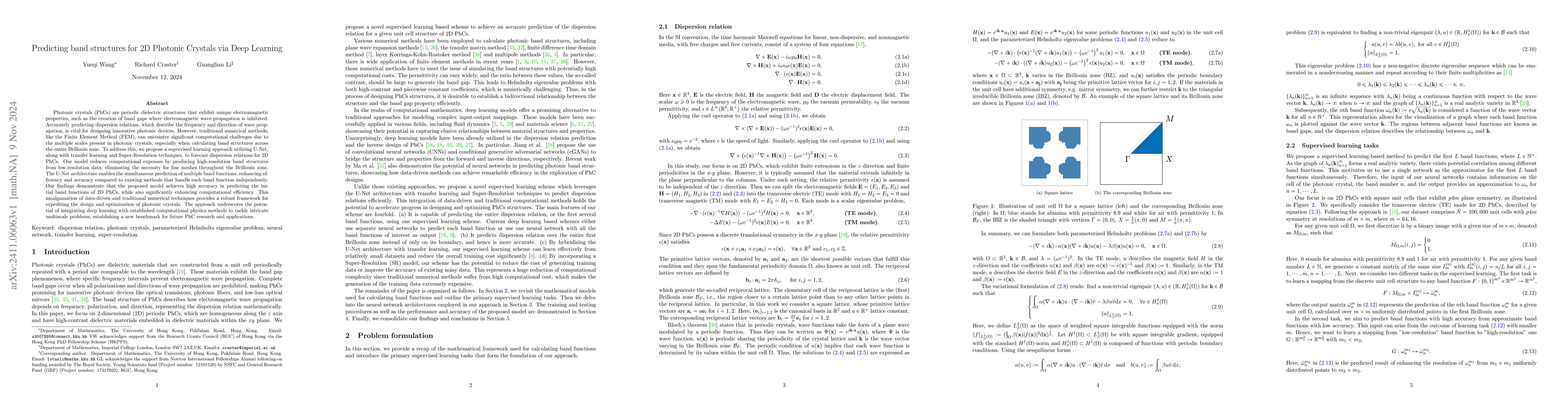 Thumbnail for Predicting band structures for 2D Photonic Crystals via Deep Learning