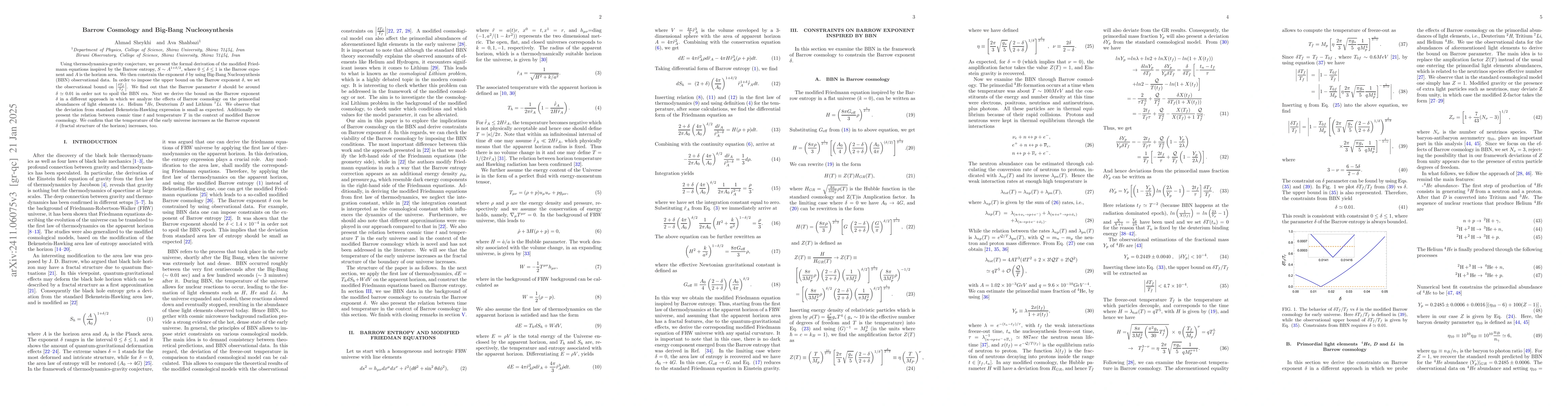 Thumbnail for Barrow Cosmology and Big-Bang Nucleosynthesis