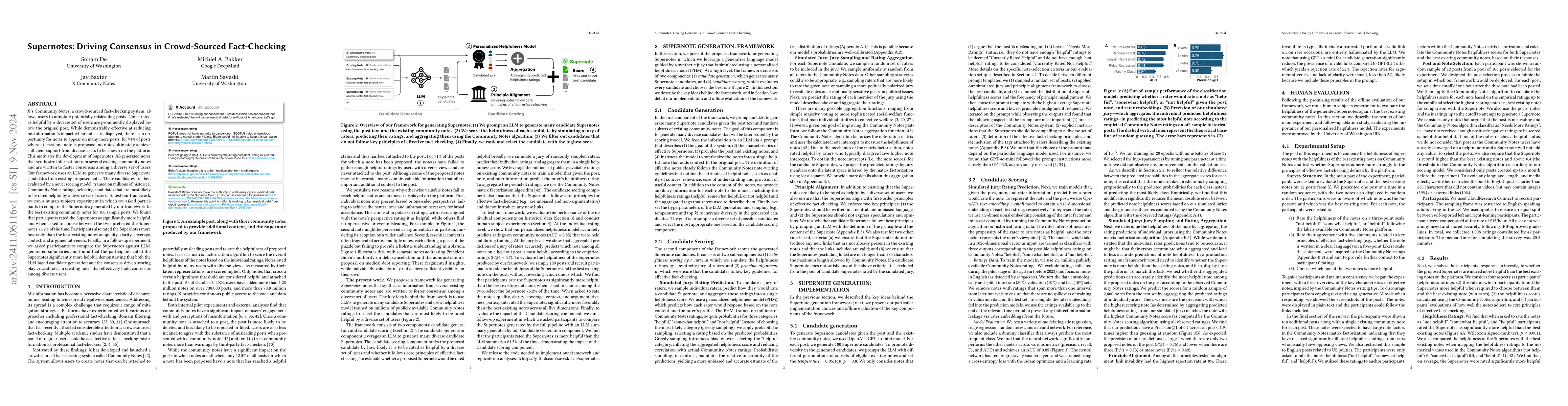 Thumbnail for Supernotes: Driving Consensus in Crowd-Sourced Fact-Checking