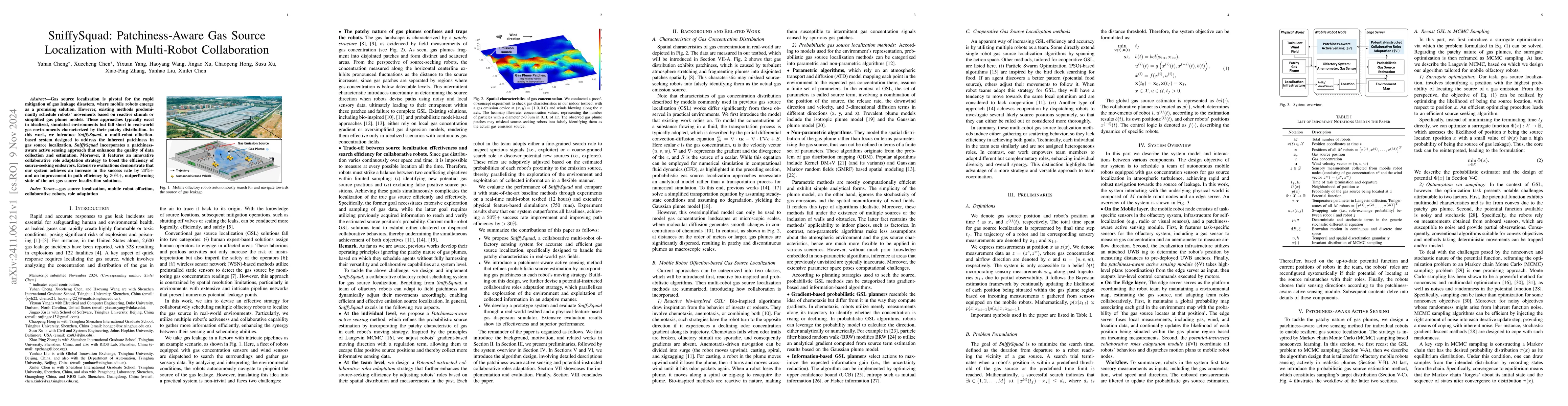 Thumbnail for SniffySquad: Patchiness-Aware Gas Source Localization with Multi-Robot
  Collaboration