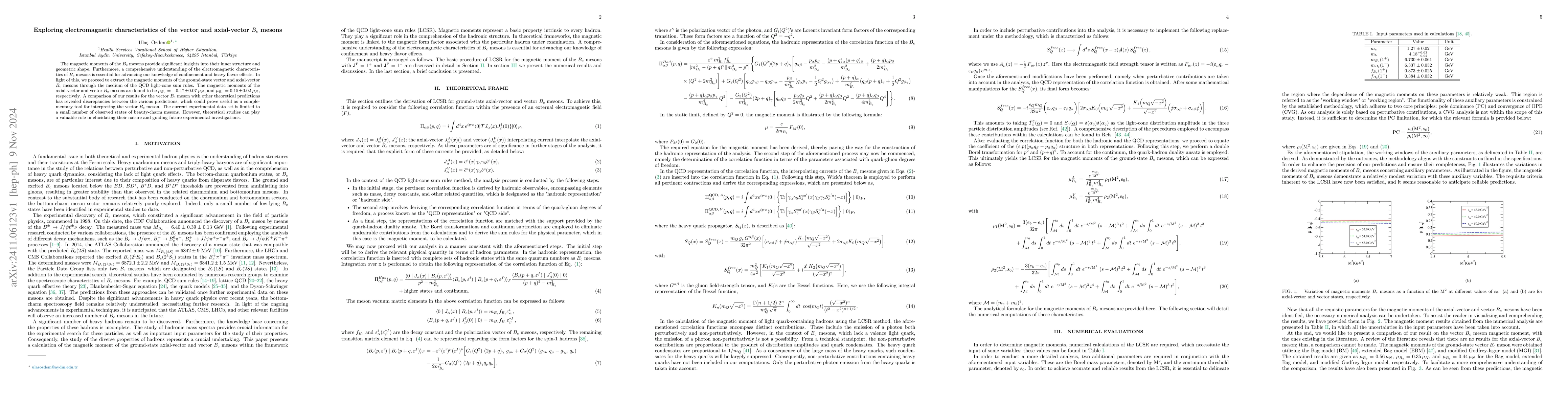 Thumbnail for Exploring electromagnetic characteristics of the vector and axial-vector
  $B_c$ mesons