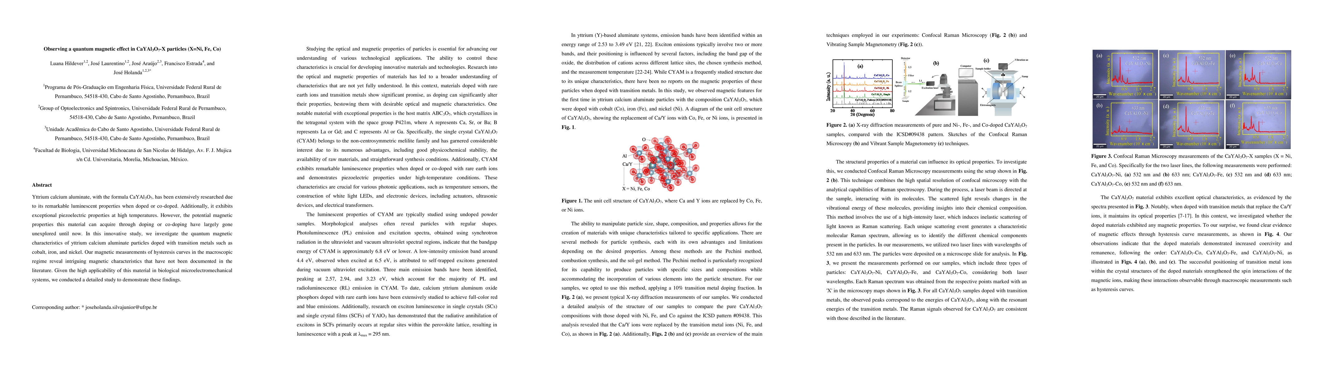 Thumbnail for Observing a quantum magnetic effect in CaYAl3O7-X particles (X=Ni, Fe,
  Co)