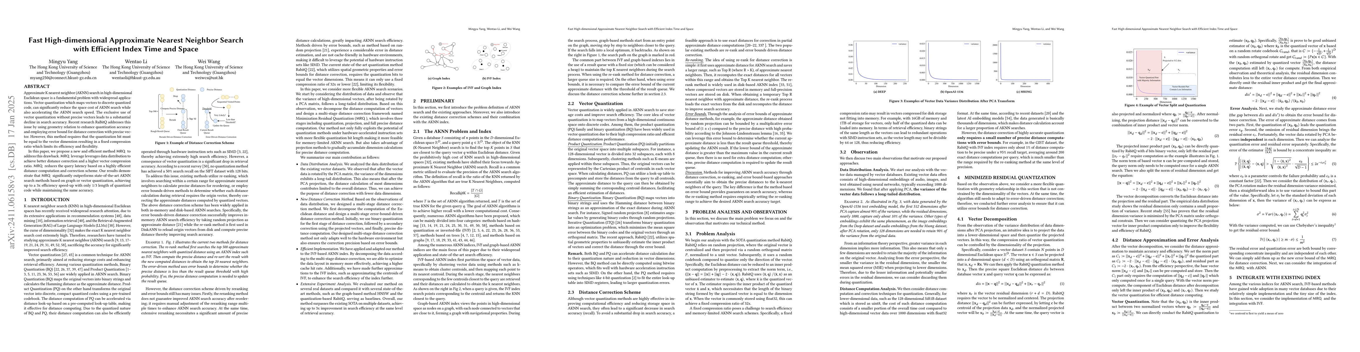 Thumbnail for Fast High-dimensional Approximate Nearest Neighbor Search with Efficient
  Index Time and Space