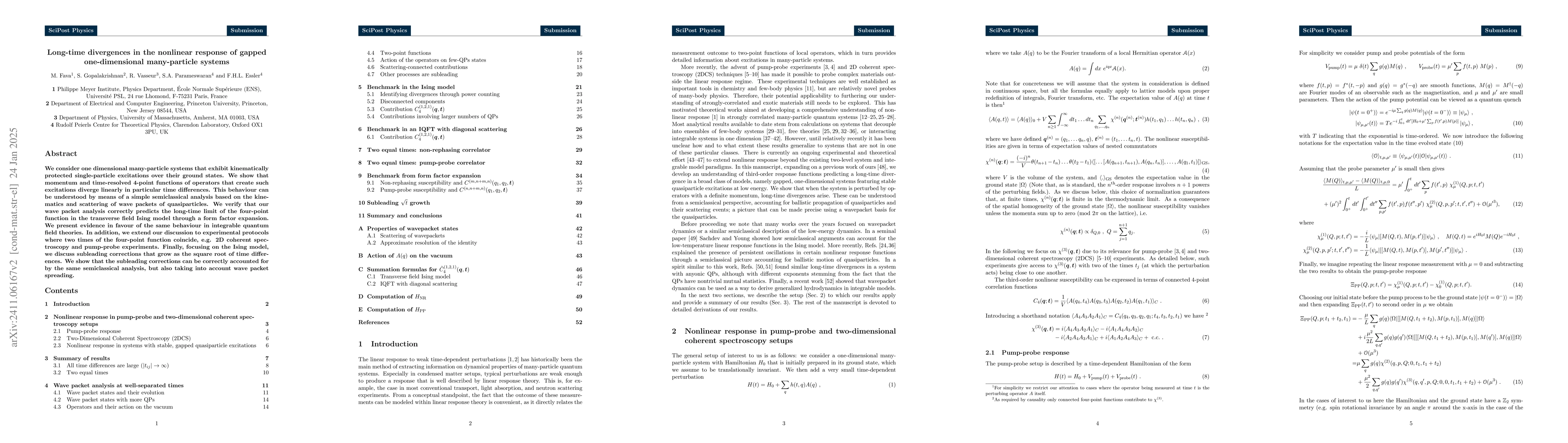 Thumbnail for Long-time divergences in the nonlinear response of gapped
  one-dimensional many-particle systems