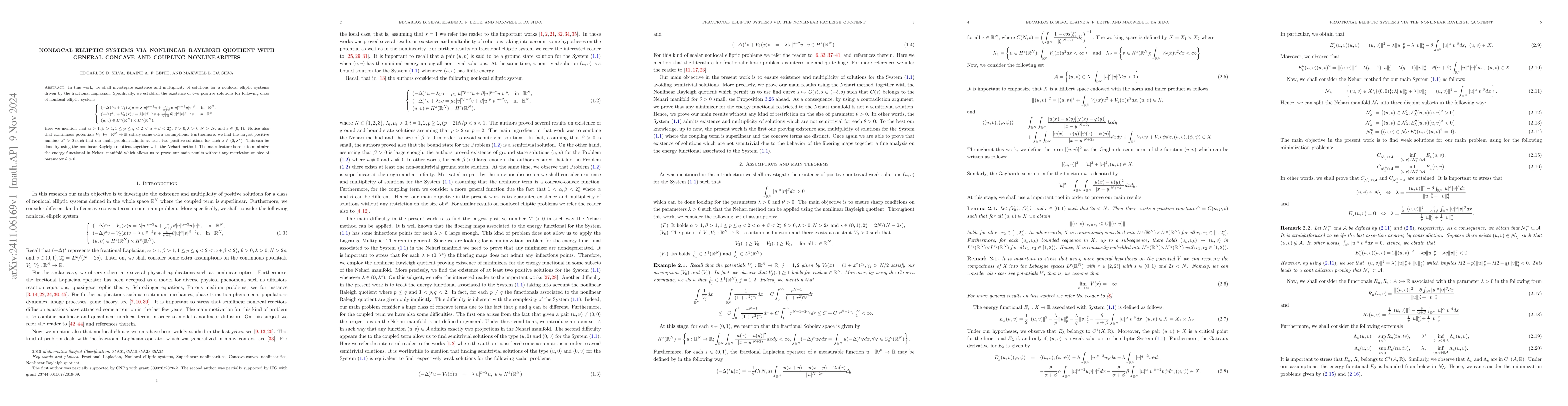 Thumbnail for Nonlocal elliptic systems via nonlinear Rayleigh quotient with general
  concave and coupling nonlinearities