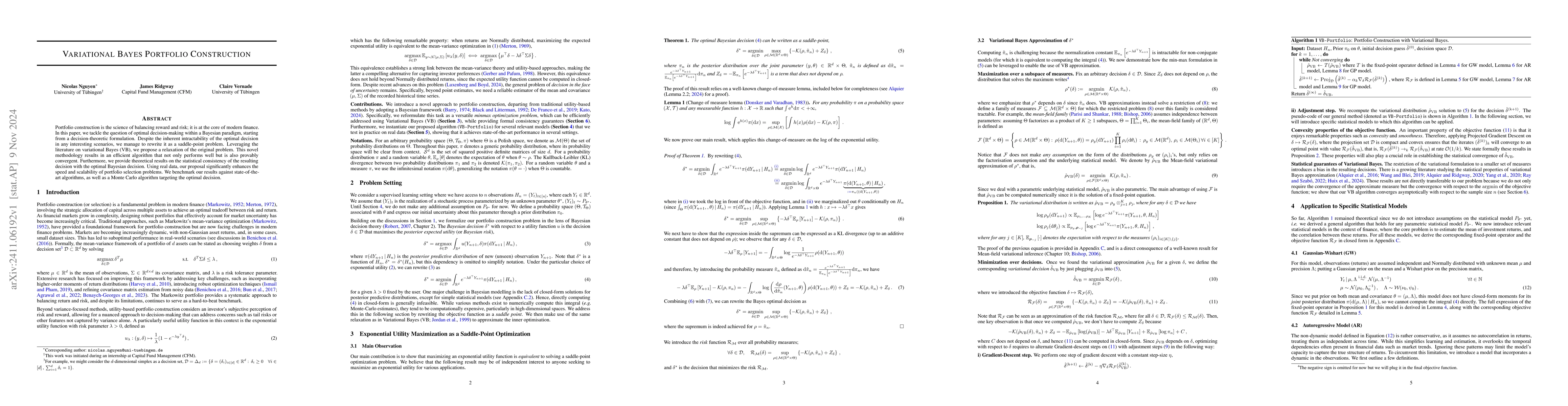 Thumbnail for Variational Bayes Portfolio Construction