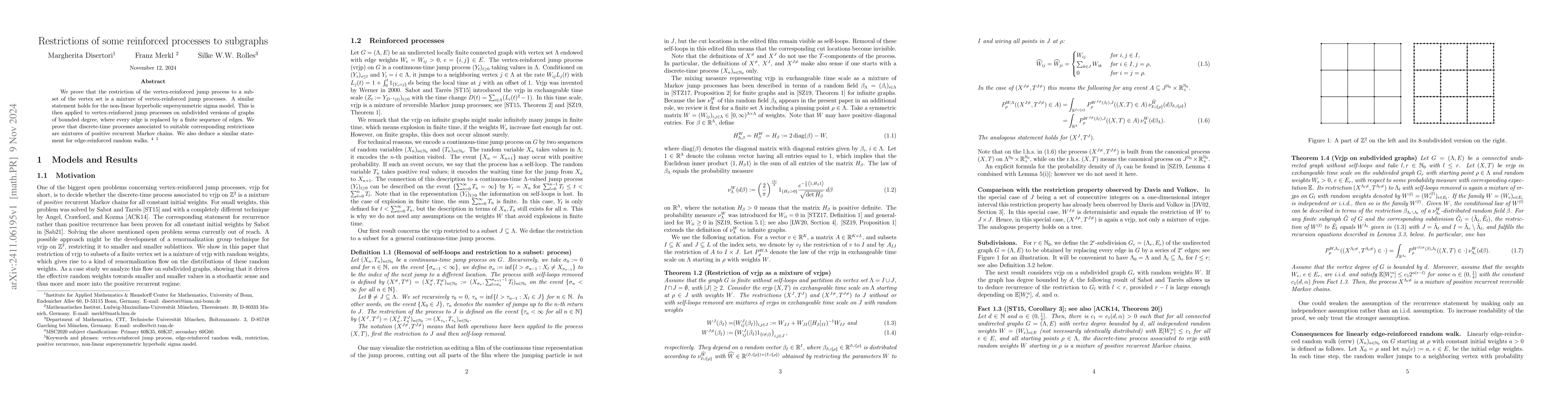 Thumbnail for Restrictions of some reinforced processes to subgraphs