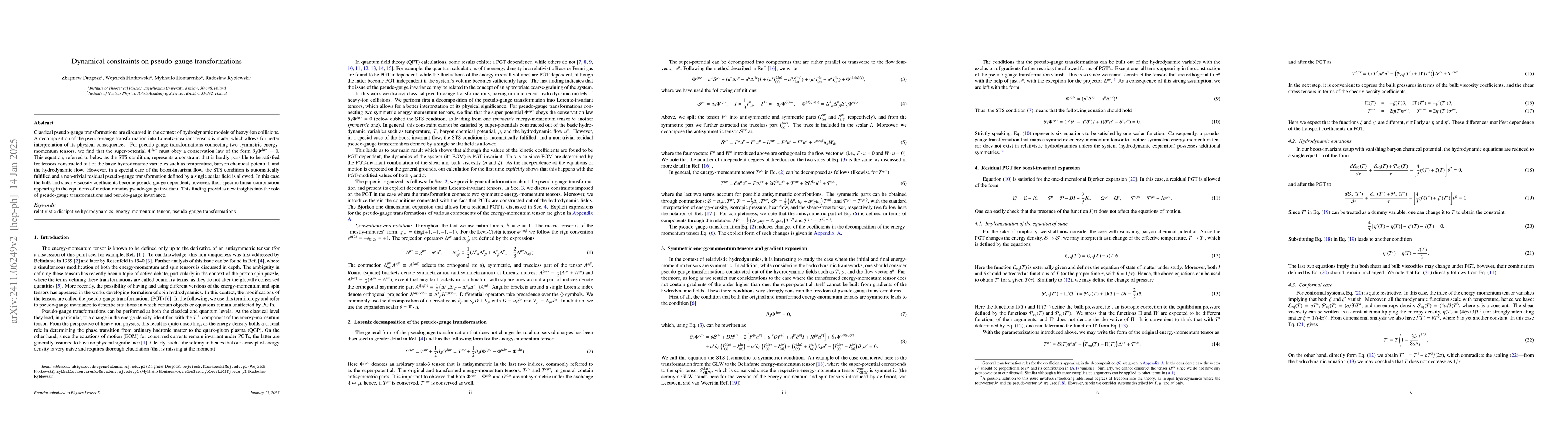 Thumbnail for Dynamical constraints on pseudo-gauge transformations