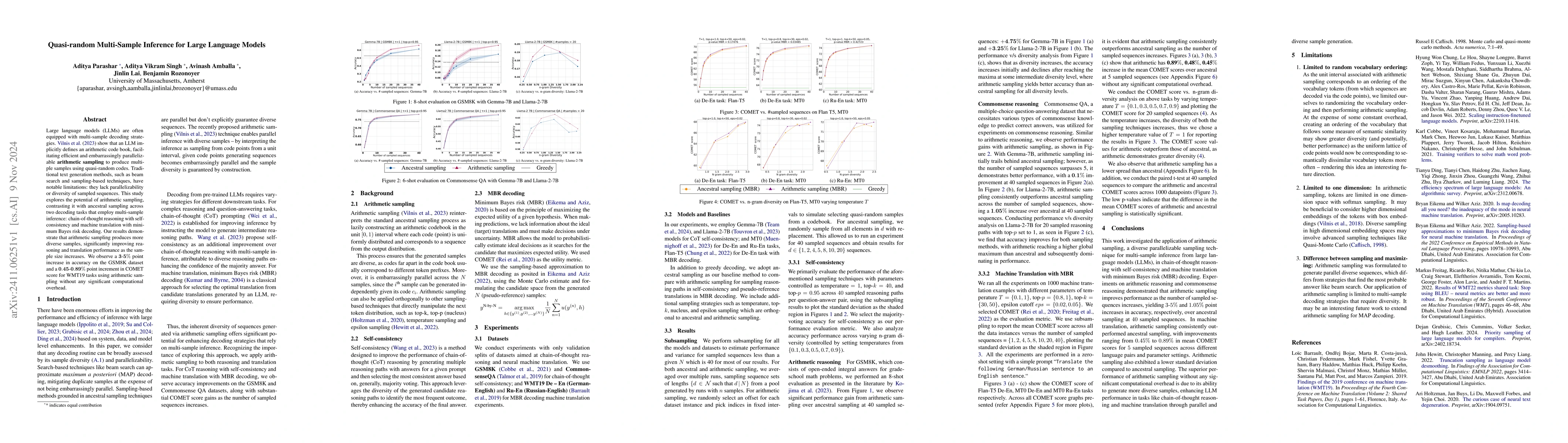 Thumbnail for Quasi-random Multi-Sample Inference for Large Language Models