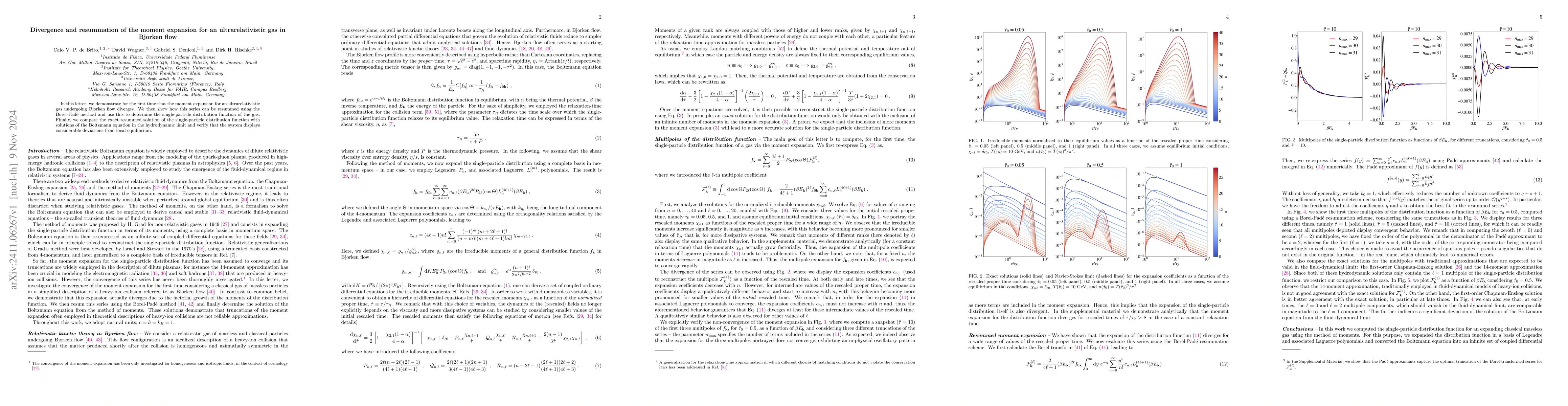 Thumbnail for Divergence and resummation of the moment expansion for an
  ultrarelativistic gas in Bjorken flow