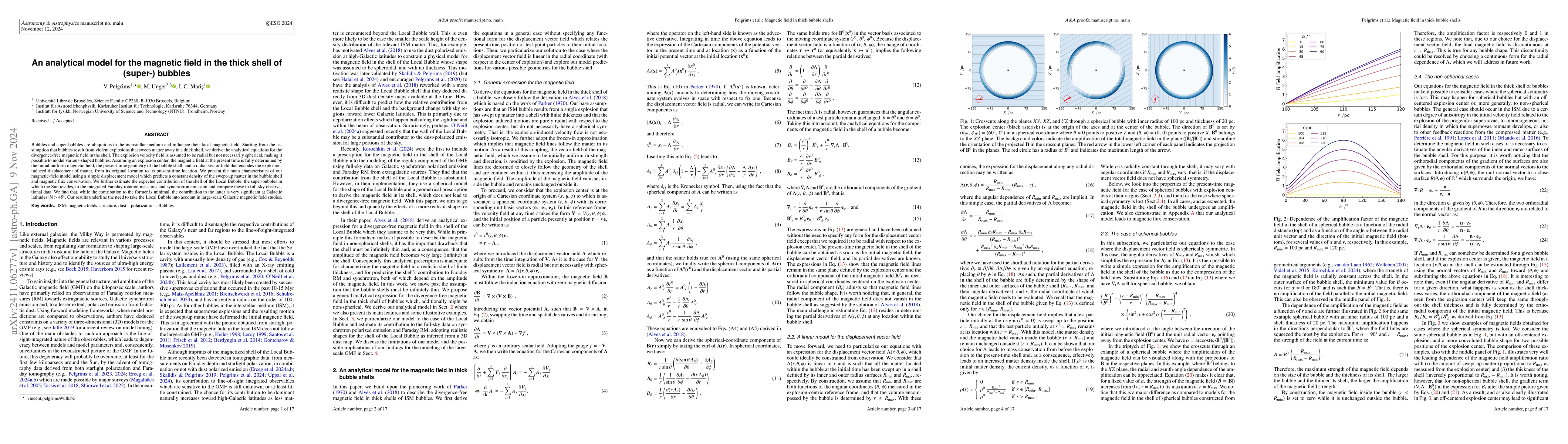 Thumbnail for An analytical model for the magnetic field in the thick shell of
  (super-) bubbles
