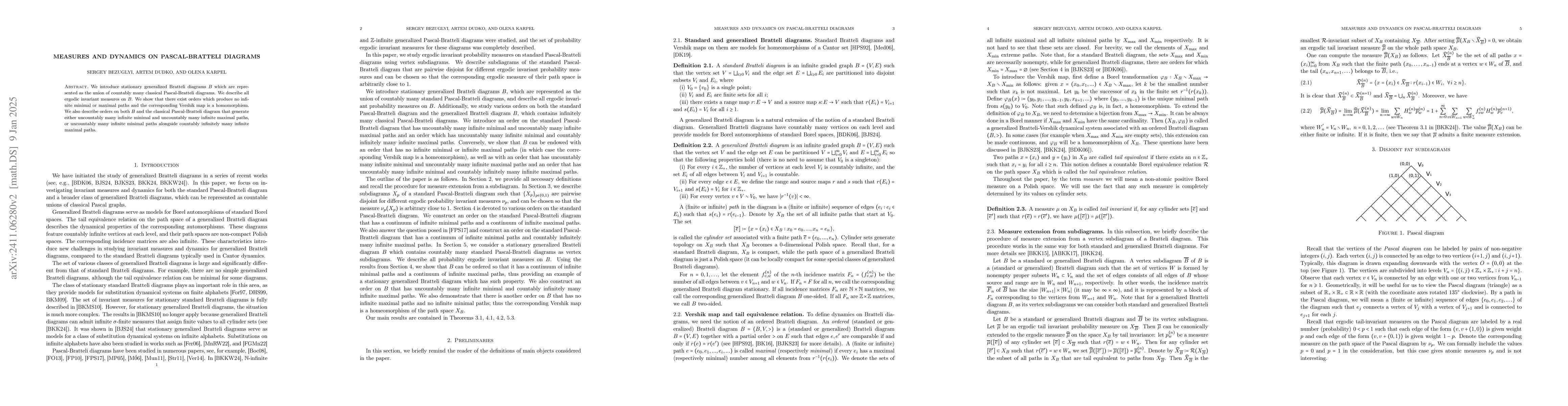 Thumbnail for Measures and dynamics on Pascal-Bratteli diagrams