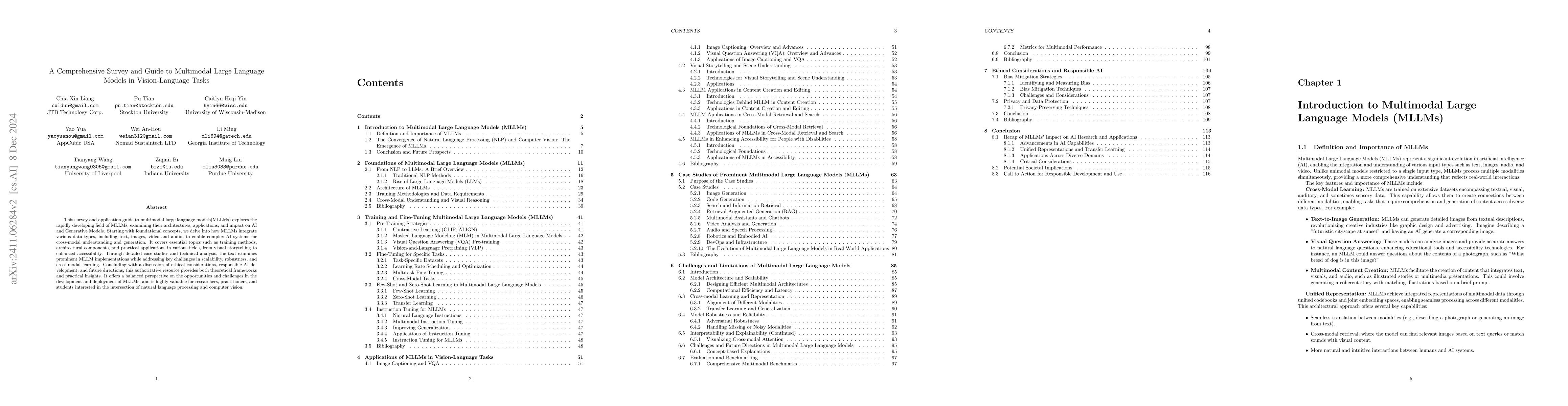 Thumbnail for A Comprehensive Survey and Guide to Multimodal Large Language Models in
  Vision-Language Tasks