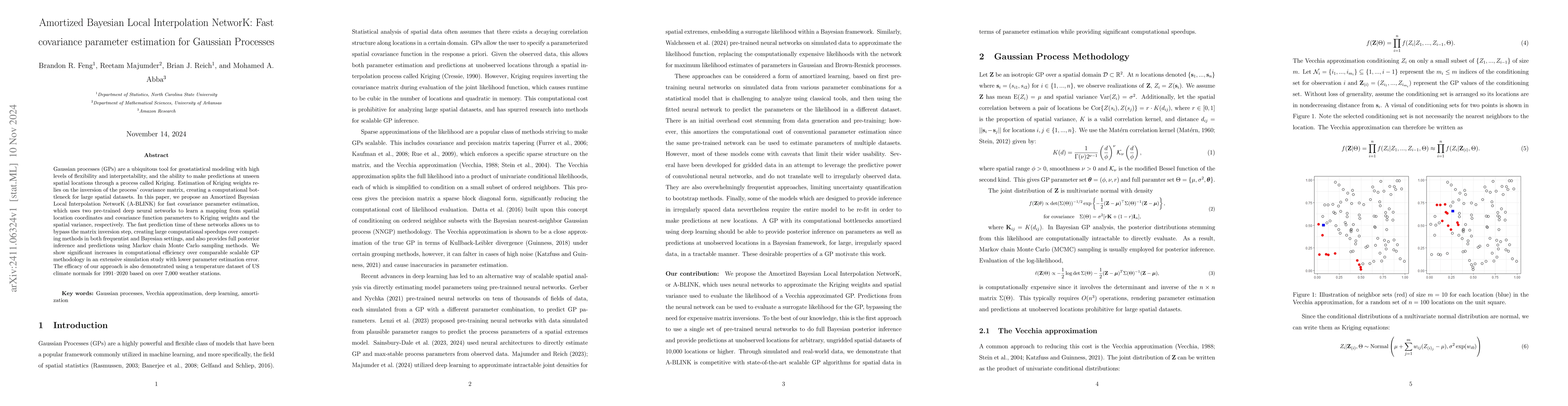 Thumbnail for Amortized Bayesian Local Interpolation NetworK: Fast covariance
  parameter estimation for Gaussian Processes