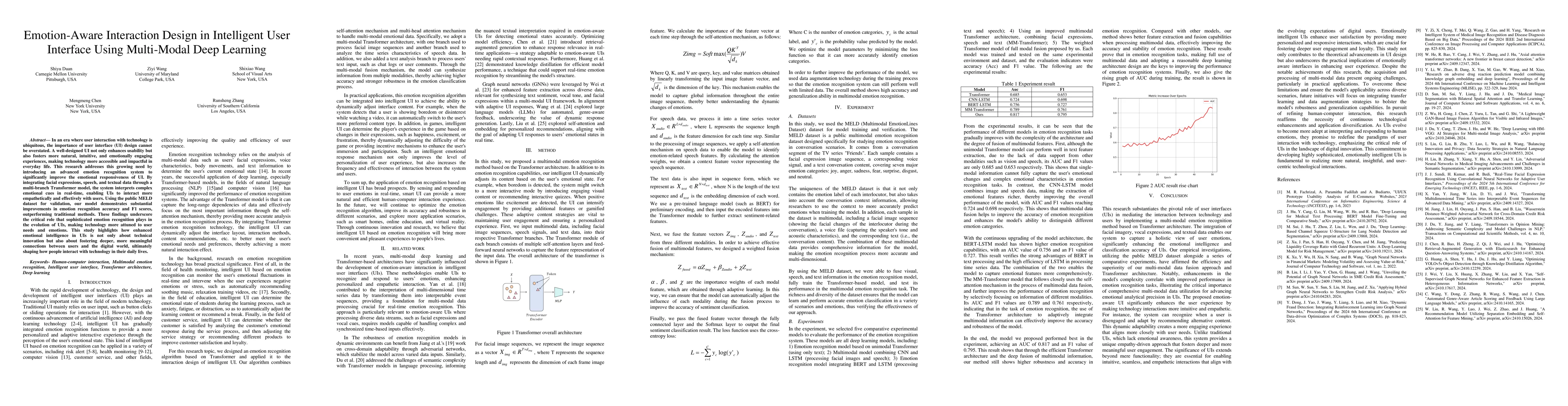 Thumbnail for Emotion-Aware Interaction Design in Intelligent User Interface Using
  Multi-Modal Deep Learning