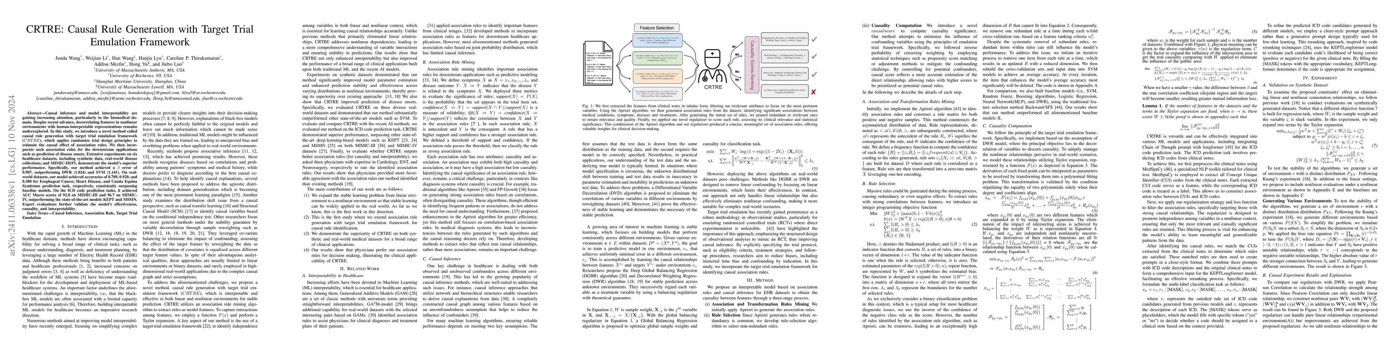 Thumbnail for CRTRE: Causal Rule Generation with Target Trial Emulation Framework
