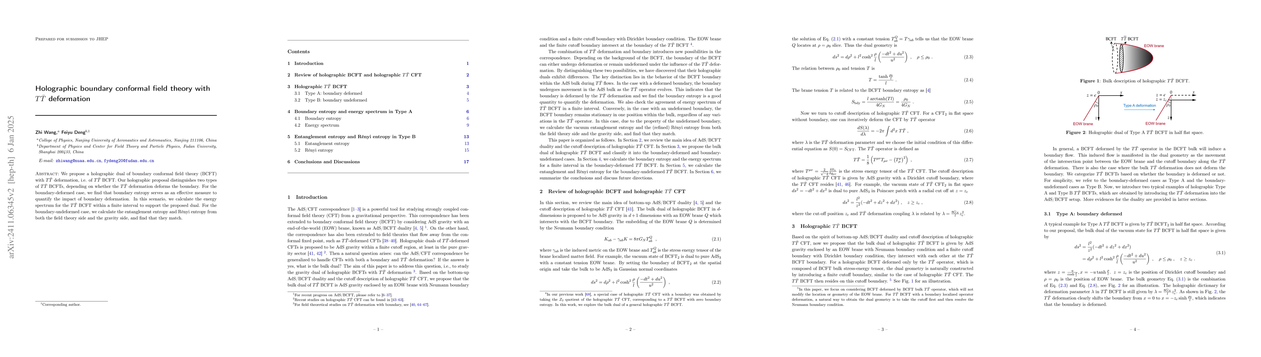 Thumbnail for Holographic boundary conformal field theory with $T\bar T$ deformation