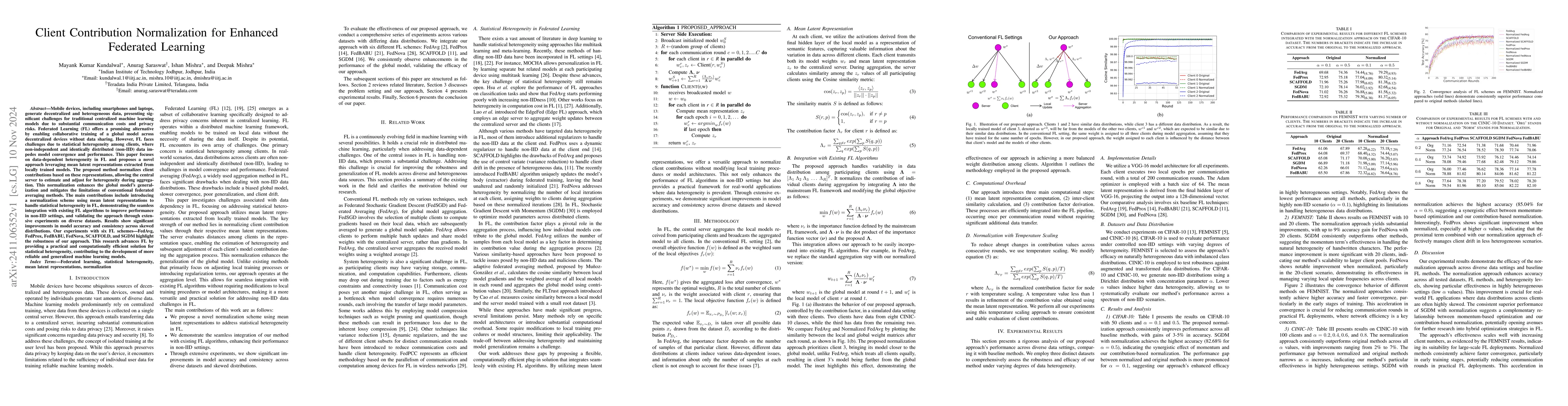 Thumbnail for Client Contribution Normalization for Enhanced Federated Learning