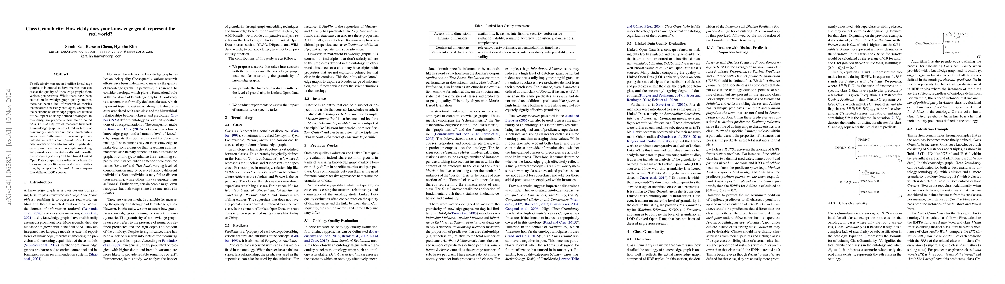 Thumbnail for Class Granularity: How richly does your knowledge graph represent the
  real world?