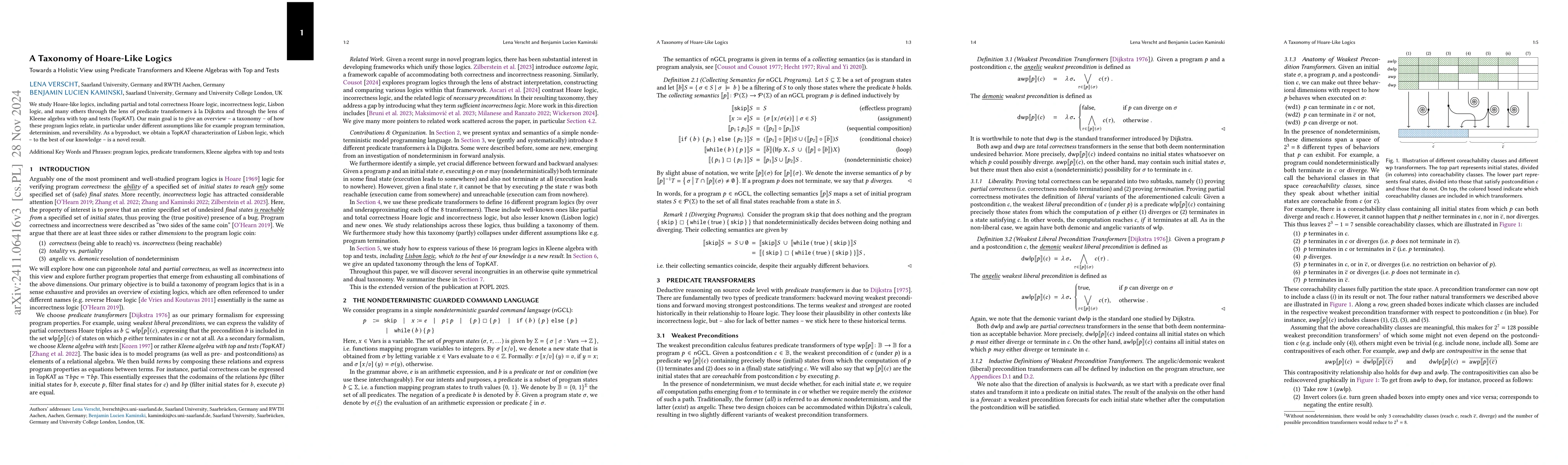 Thumbnail for A Taxonomy of Hoare-Like Logics: Towards a Holistic View using Predicate
  Transformers and Kleene Algebras with Top and Tests